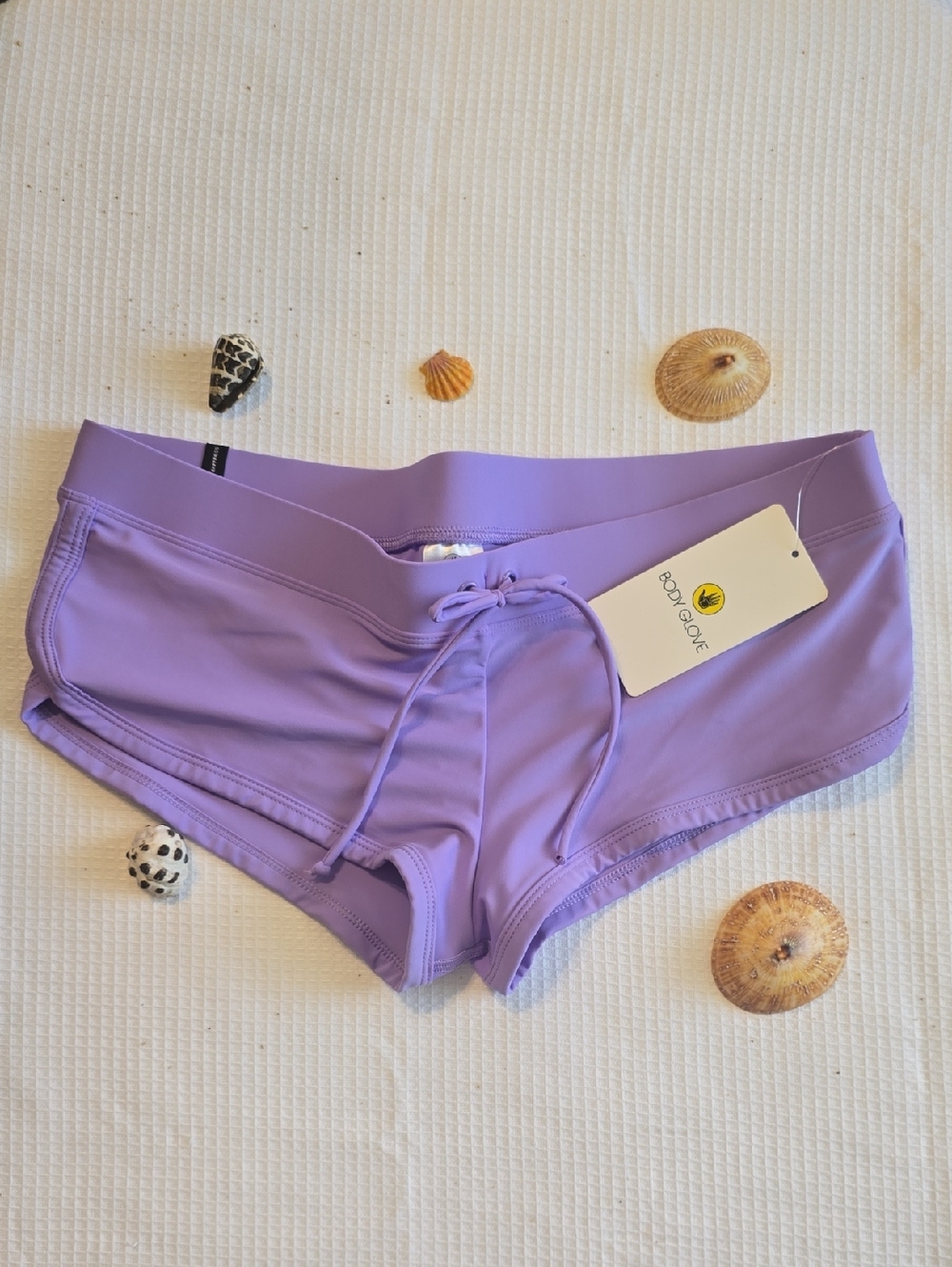 Body Glove Lavender Tie-Waist Swim Shorts